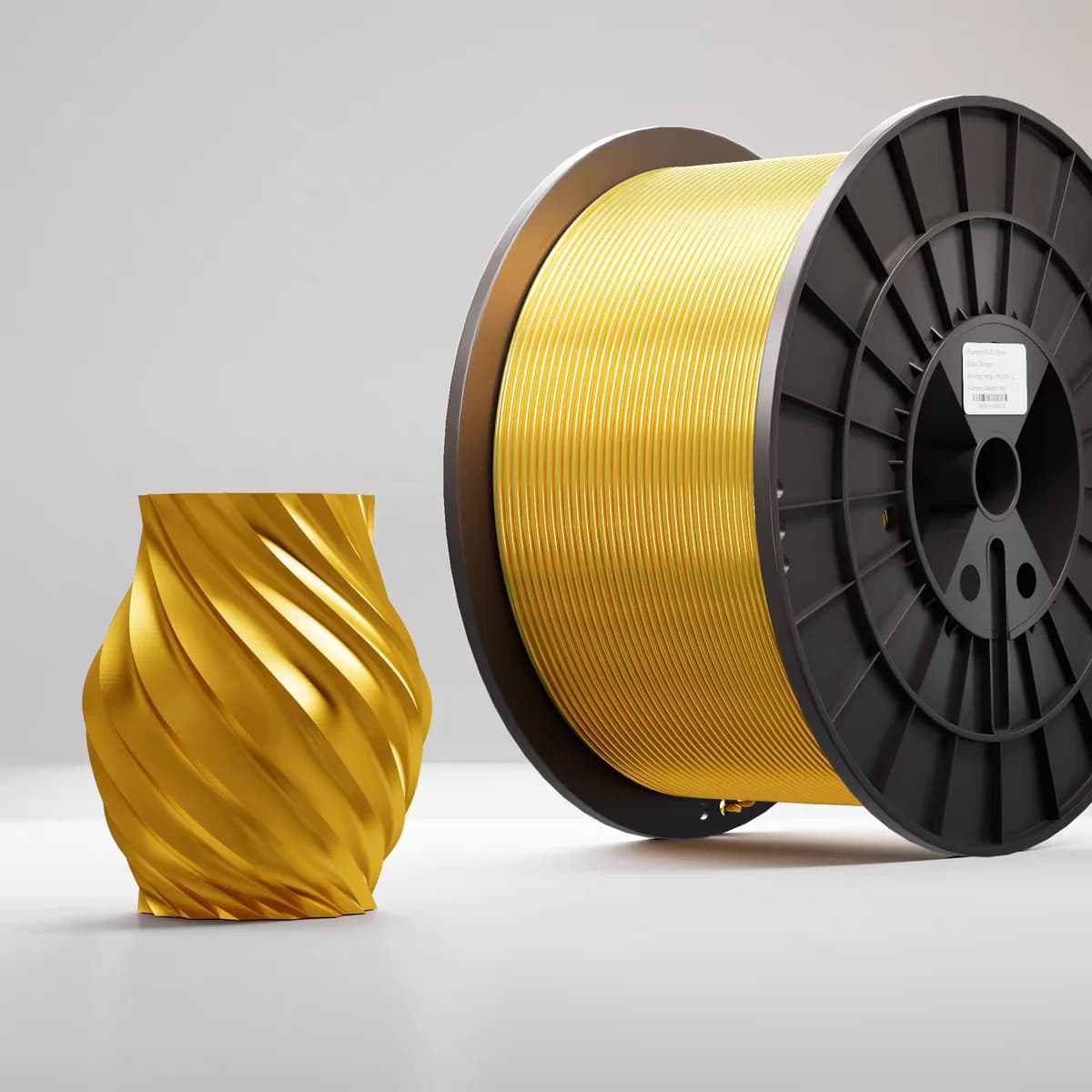 Filamento PLA Seta ad Alta Resistenza 5KG Dorato 1.75mm Ecologico Lucido per Stampante 3D Bambu Lab PLSilk Gold