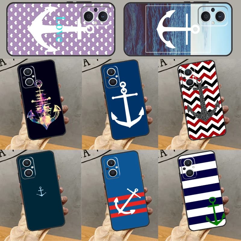 Nautica Ancoraggio Barca Mare Caso Per OPPO Reno 13F 12F 11F 8T 7 8 10 11 12 13 Pro OPPO Trova X8 X6 Pro X3 X5 Lite Copertura