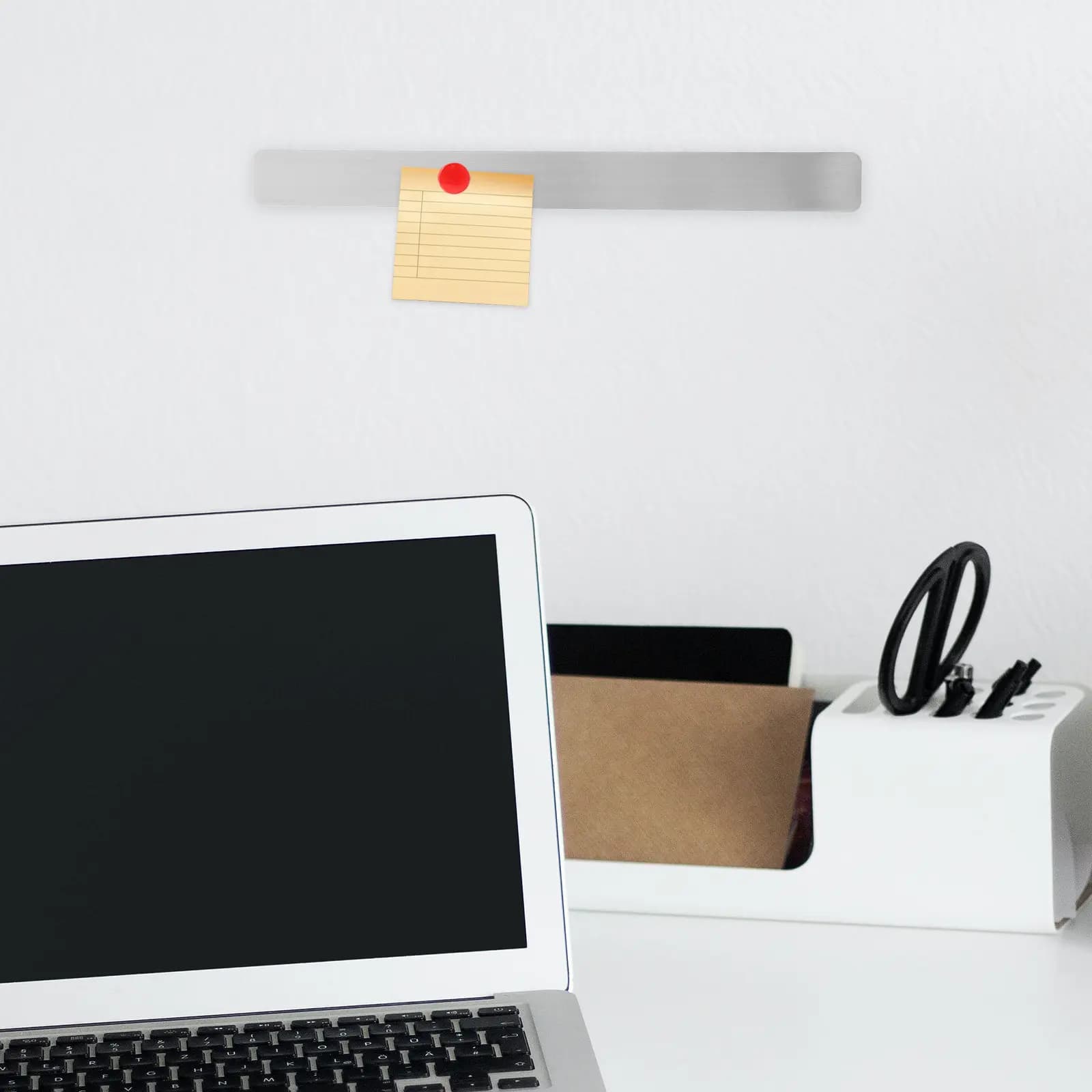 2 Pezzi Strisce Magnetiche per Bacheca, Strisce per Bacheca Fotografica, Fogli di Ferro per Memo, Strisce Espositive per Ufficio e Aula, Decorazione