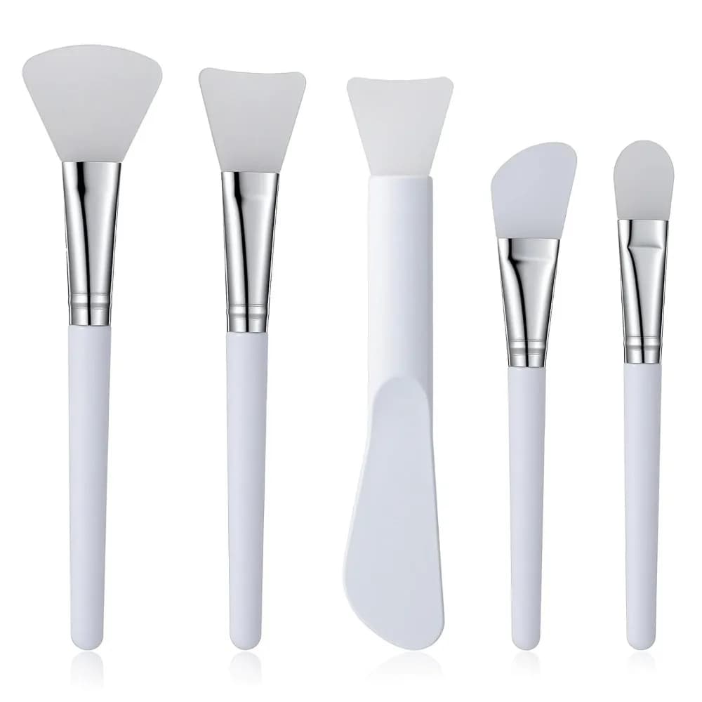 Multiple Face Mask Brush Applicator, Soft Silicone Spatula for Masks and Lotion - White