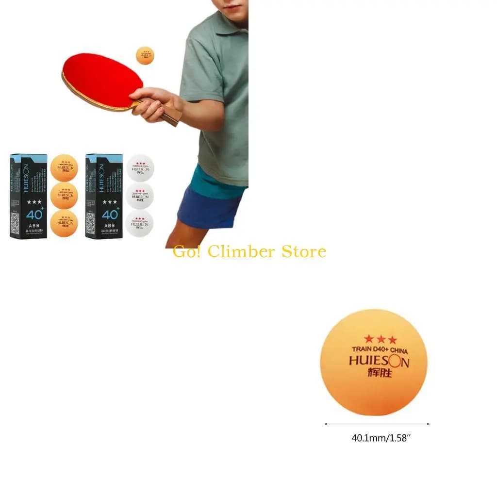 Q84C 3 Counts 3-Star 40+ Premium for ping pong Balls Advanced Practice Table Tennis Ball ABS Materal Traning Ball for Practic
