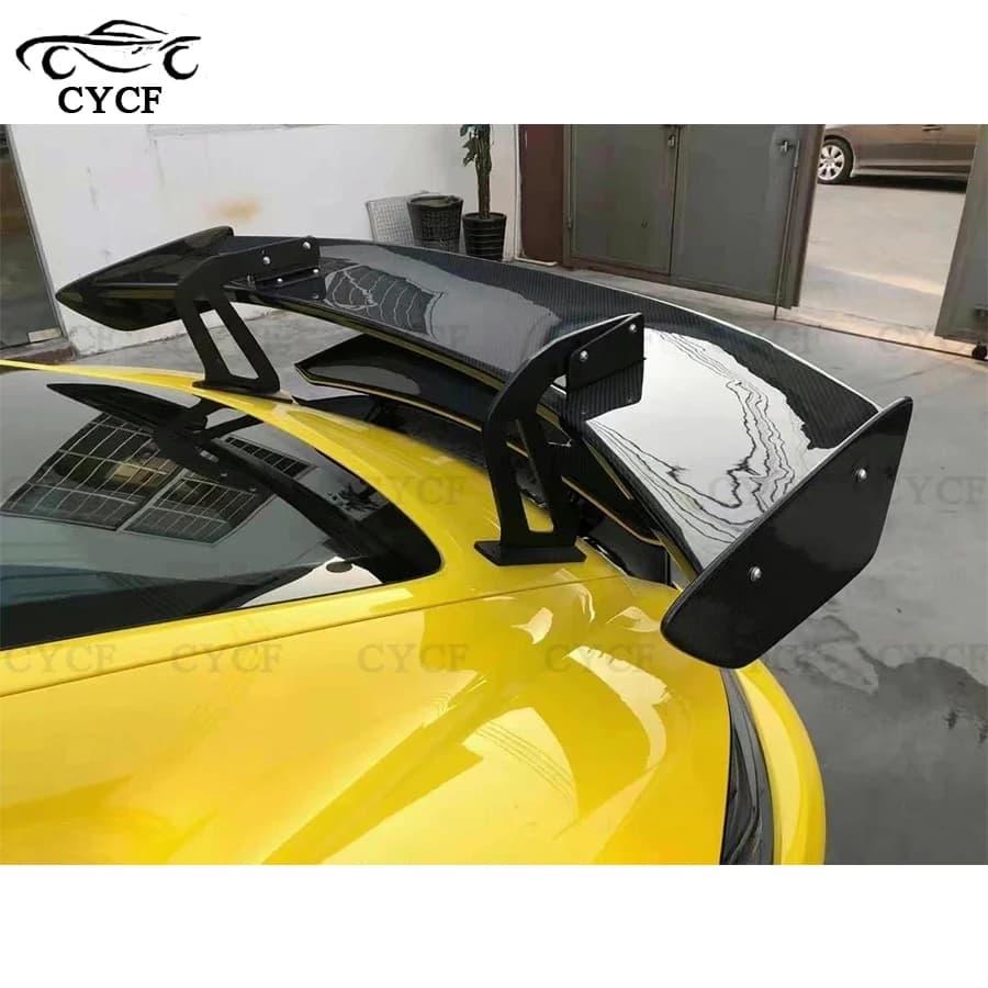 For Porsche 718 981 987 GT4 Carbon Fiber Rear Luggage Spoiler Rear Fender Deflector Wing Rear Wing Airfoil Body Kit