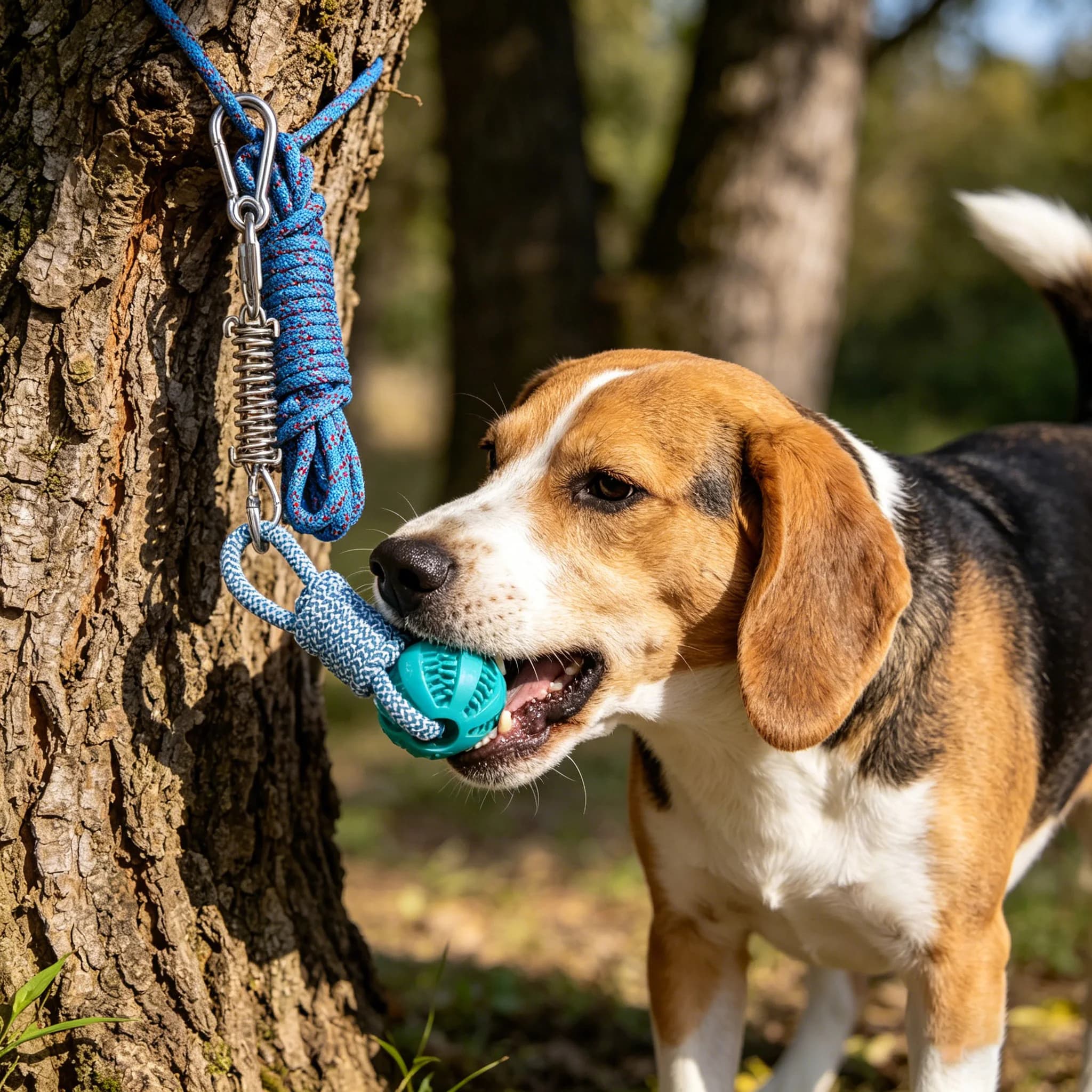 Palo a molla per cani resistente ai morsi 10M, con corda in cotone per esercizi di trascinamento e masticazione, per cani e cuccioli