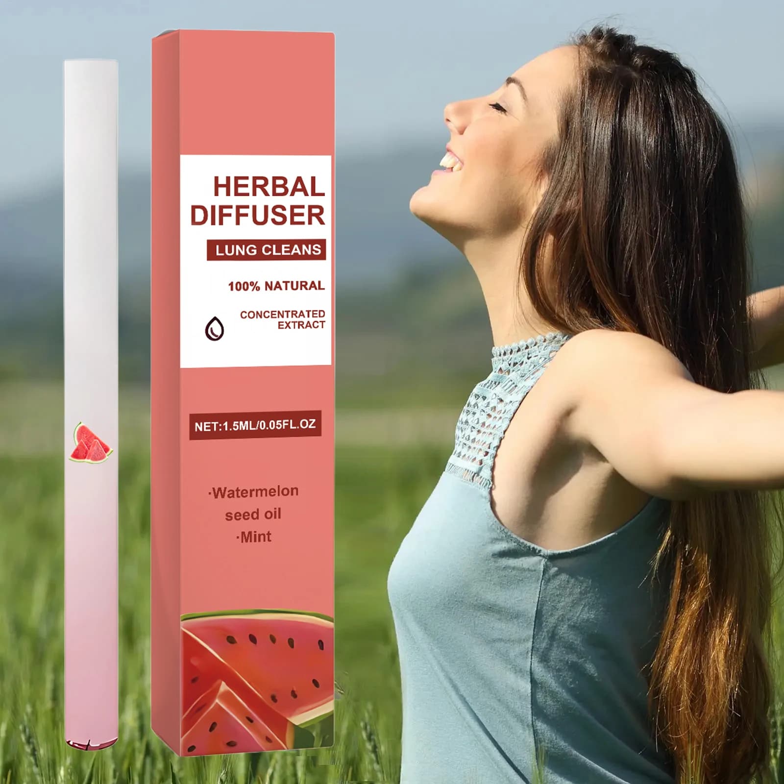 Energy Herbal Diffuser Pen Relieve Fatigue Deep Nourishing Clear Breathing Relax Focus Aromatherapy Lung Boosting Health Care
