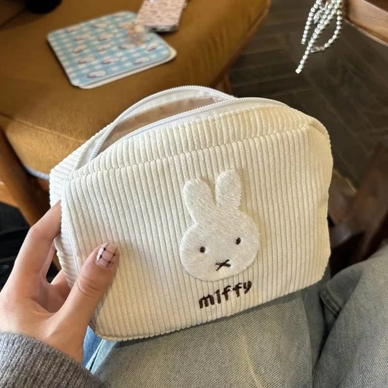 Cosmetic bag Miffy Carina, Pochette Trucchi Kawaii, Big Capacity Travel Bag, Trick Organizer, Feminine Travel Fees