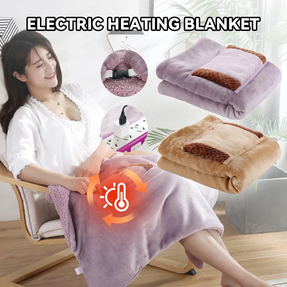 Coperta Elettrica Portatile Riscaldante, Morbida e Delicata sulla Pelle, Sciarpa Elettrica Riscaldante Regolabile con Cavo per Spalle, Collo, Schiena e Gambe