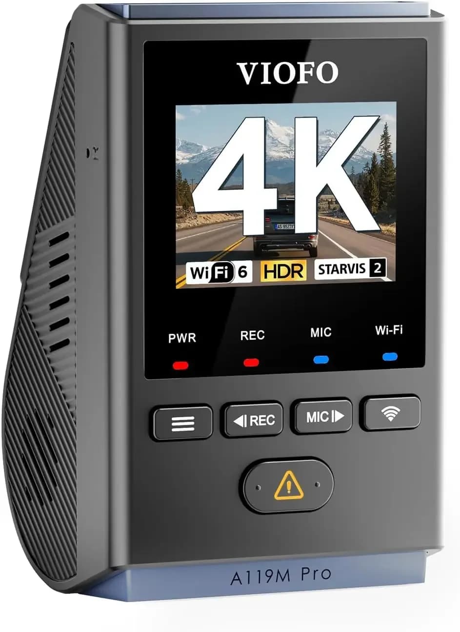 Dash Cam A119M Pro 4K HDR MINI, Sensore STARVIS 2 IMX678, Telecamera Anteriore per Auto, Wi-Fi 6, GPS Quad-Mode, Controllo Vocale, Visione Notturna