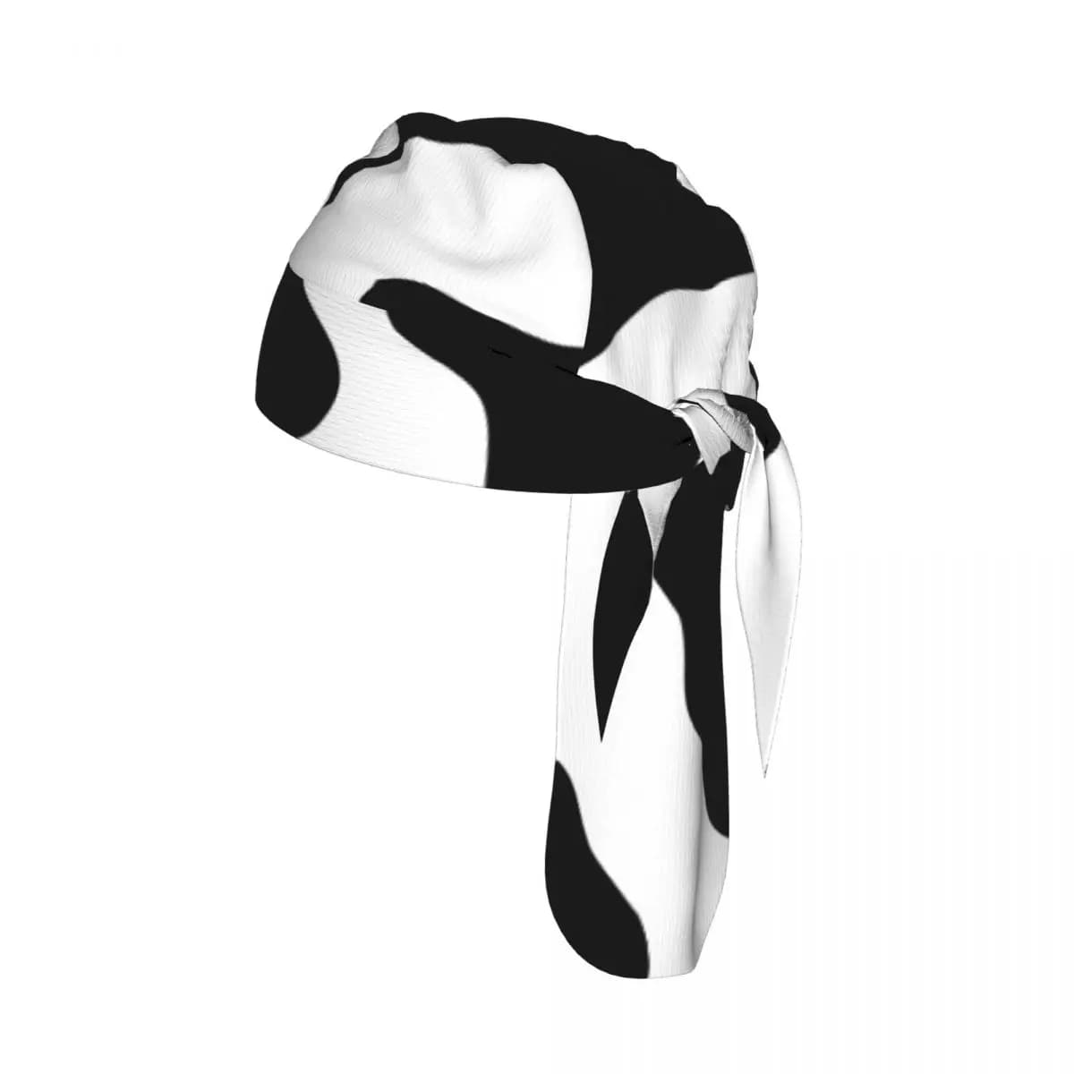 Fascia per capelli da ciclismo con motivo mucca bianco e nero, sciarpa da ciclismo ad asciugatura rapida, protezione solare, cappello, sciarpa per la testa