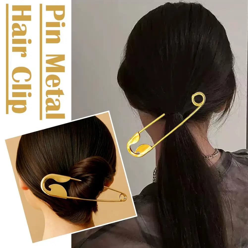 Fermaglio per capelli gigante a spilla di sicurezza, nuovo, grande, in metallo, a forma di artiglio, per donne e ragazze, accessori moda per capelli, copricapo