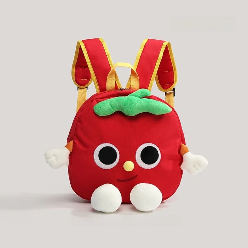 Nuovo Zaino a Forma di Pomodoro Cartoon, Carino Zaino Rosso per Ragazze, Donne, Adolescenti, Studenti, Zaino da Giorno per Signore, Mochila Escolar