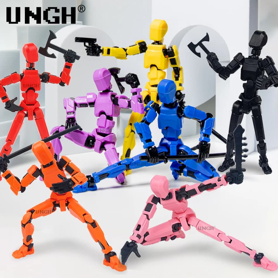 UNGH Robot mobile multi-snodato 3D stampato manichino giocattolo 13 Action Figure Robot mobile per tutto il corpo giocattoli regali per i bambini
