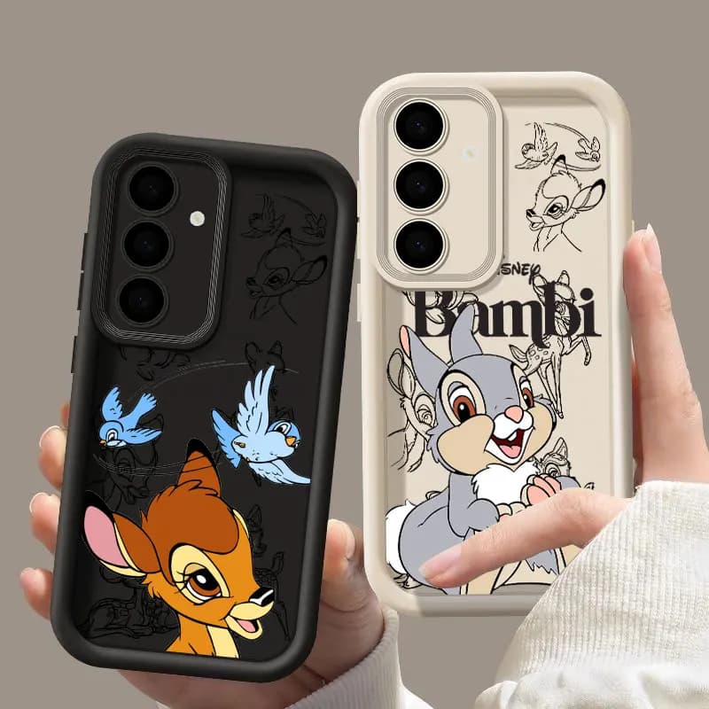 Bambi Fundas per Samsung Galaxy S26 S25 S24 S23 S22 Plus S21 Ultra S20 FE Case S26Plus S26Ultra Cover posteriore per telefono Cartoon Disney
