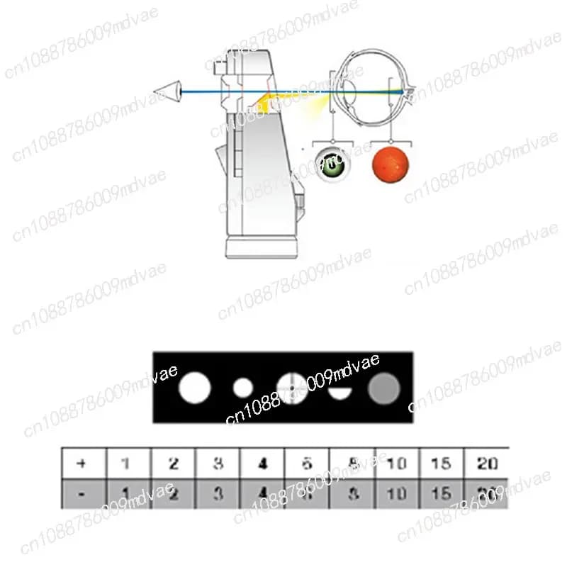 Oftalmoscopio diretto HS-OP10S, lampada per esame del fondo oculare, incisione laser possibile