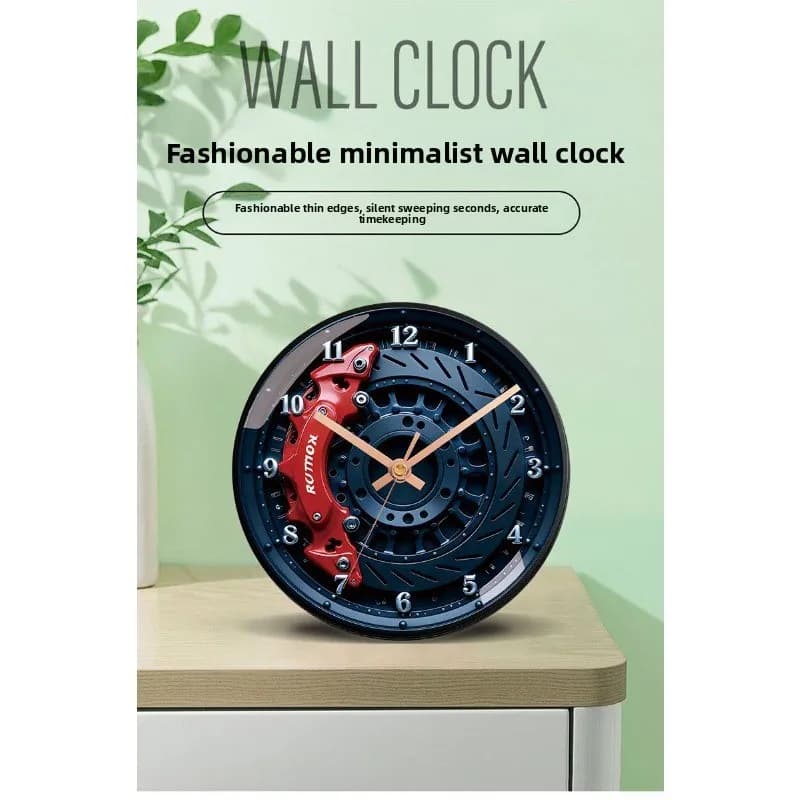 Orologio da parete creativo in stile industriale con ingranaggi, senza fori e silenzioso, per soggiorno alla moda