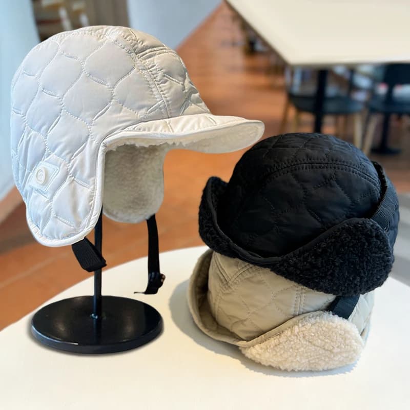 Cappello invernale caldo da donna per uomo Cappello da aviatore con paraorecchie Cappello impermeabile Protezione per le orecchie Cappelli reversibili indossabili