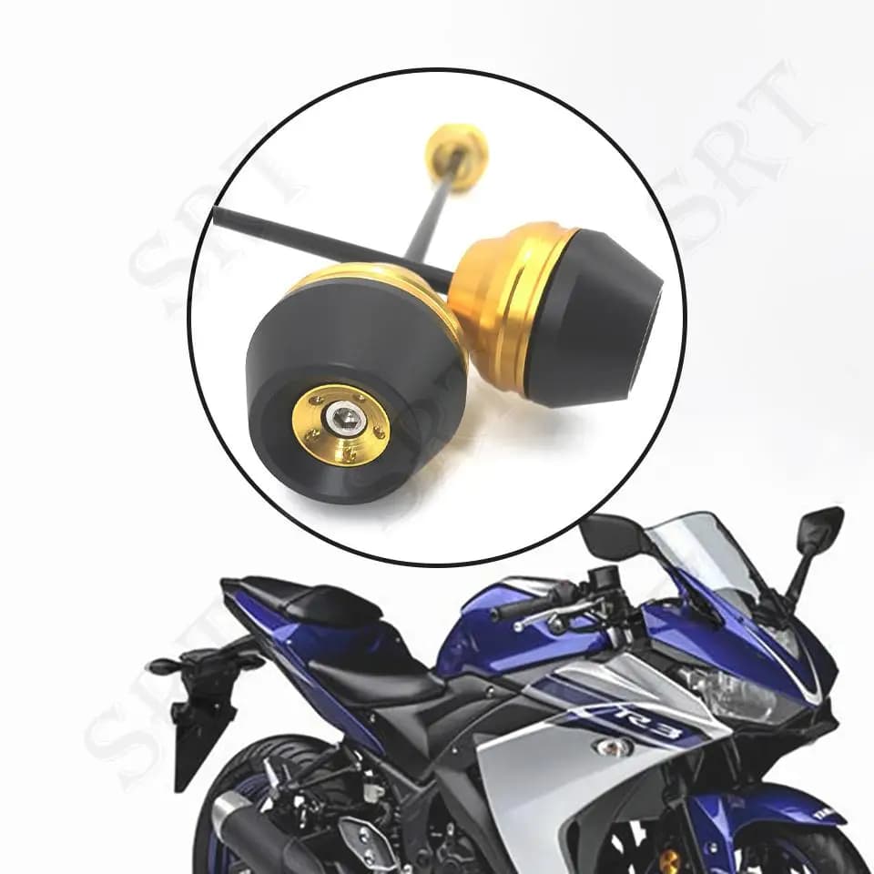 Misura Per Yamaha YZF R3 R25 YZF-R25 2015-2024 Moto Asse Ruota Anteriore E Posteriore Crash Slider Anti-Collisione Forcella Albero Kit