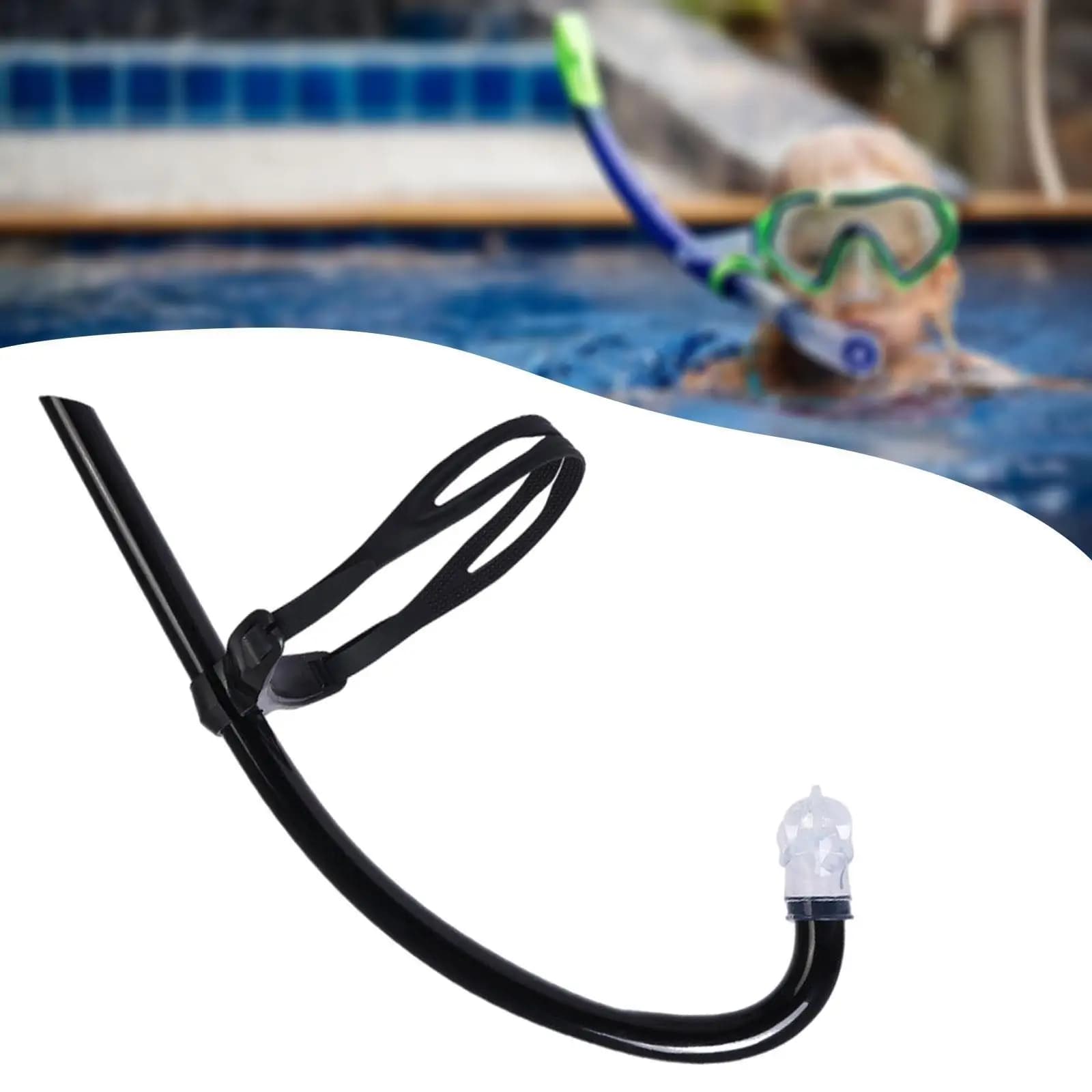 Breathable Silicone Diving Snorkel Tube Adjustable Strap Snorkeling Gear for Child Swimming and Underwater Activities