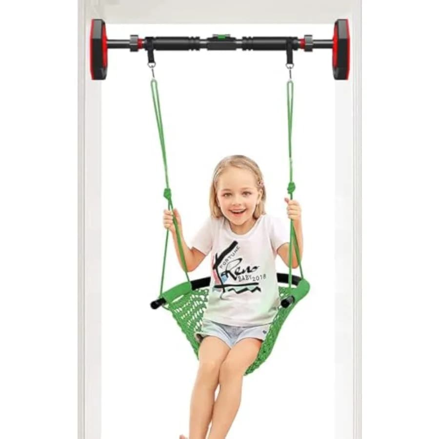 Baby swing Mano + Door Traction Bar, Adjustable Width, Swing Seat with Adjustable Cords for Him