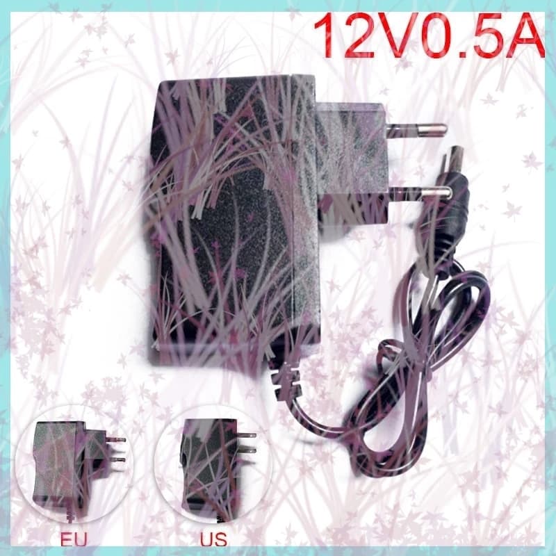 100 - 240V AC to DC Power Adapter Supply Charger Charging adapter 12V 0.5A 500mA US EU Plug 5.5mm x 2.1mm LED Strip Light B2