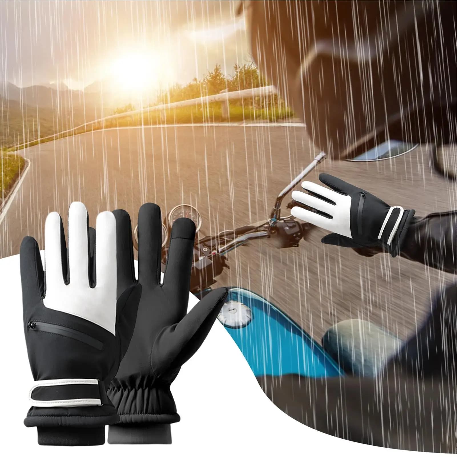 Guanti da sci Donna Touchscreen spesso Guanti da ciclismo Guanti invernali Caldi per ciclismo Sport Guida Sci Donna Uomo Outdoor