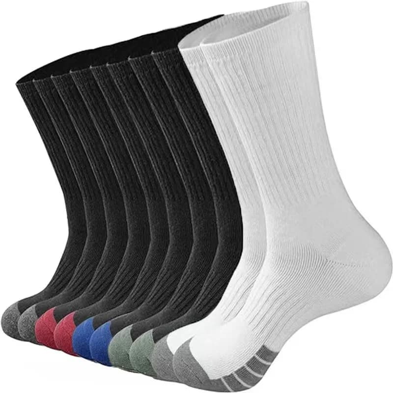 5 pairs of breathable, breathable, casual and comfortable socks, basketball, sports, versatile, men's, size 42-47