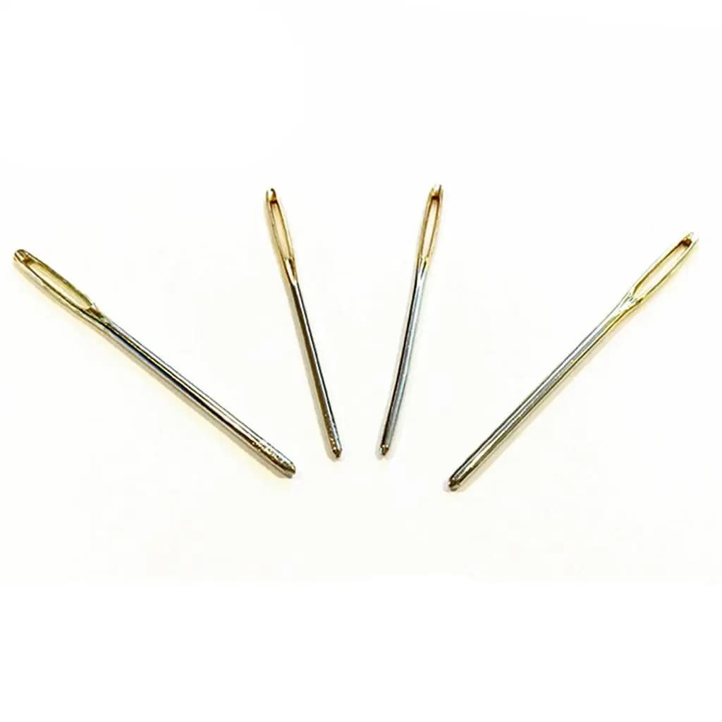 Hand Sewing Extra Long Eye Blunt Tip Iron Plated Yarn Needle Set for Knitting Craft DIY Projects