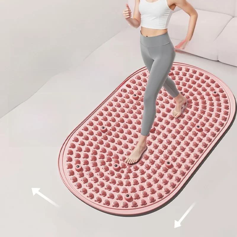 Cuioning Prure Plate Ultra Soft Silicone Massage Mat with Magnetic Stones for Chinese Medicine and Slimming, Poggiapiedi Carpet and Race