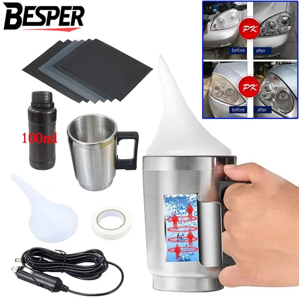 100 ml car headlight polishing kit, headlight restoration, liquid polymer, renovation, repair, clean kit, car tool
