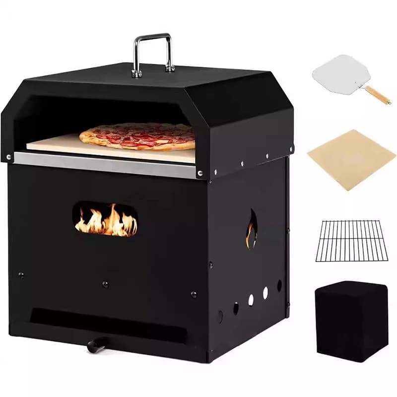 Outdoor American BBQ Grill Pizza Oven 12 Inch Wood Fired Grill outdoor portable charcoal barbecue grill