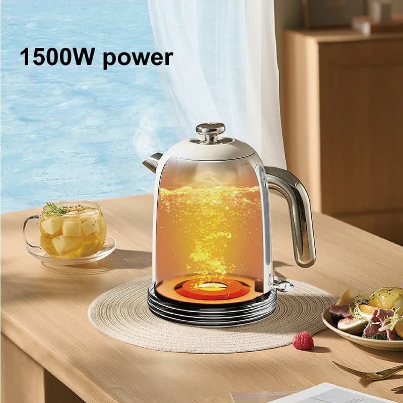 1.5L Vintage Retro electric kettle 304 Stainless steel Teapot Water Boiler Quick Boiling Long-term Insulation Coffee tea Warmer