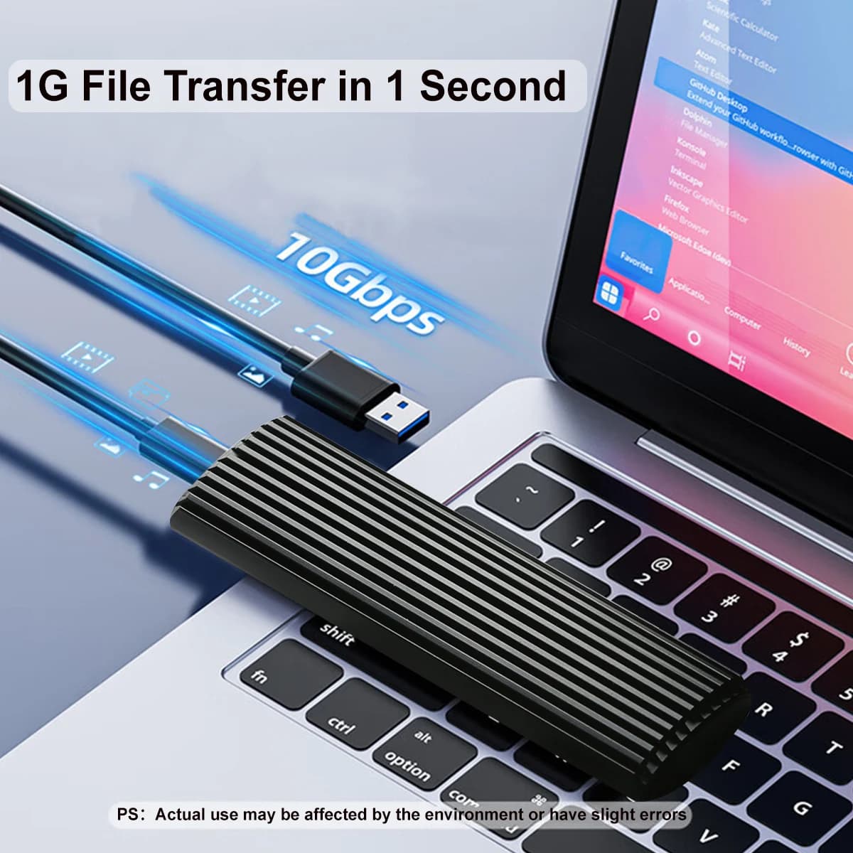 Custodia SSD M.2 NVMe Custodia NVMe M2 Portocol Adattatore da NVMe a USB 10 Gbps USB 3.1 Gen2 Custodia esterna USB C Scatola in lega di alluminio
