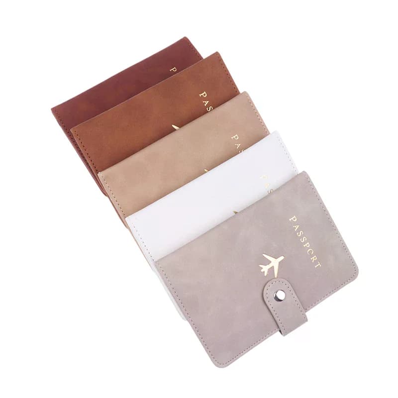 ID Holder With Airplane Clasp PU Leather Travel Passport Cover Multiple Card Slots Passport Holder Unisex Travel Organizer 1Pc