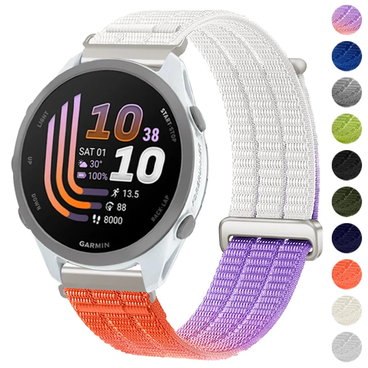 18mm 20mm 22mm Watch Band For Garmin Forerunner 170 70 570 255 265 645 245 Venu 4 41/45mm Nylon Strap Vivoactive 6 5 4 Bracelet