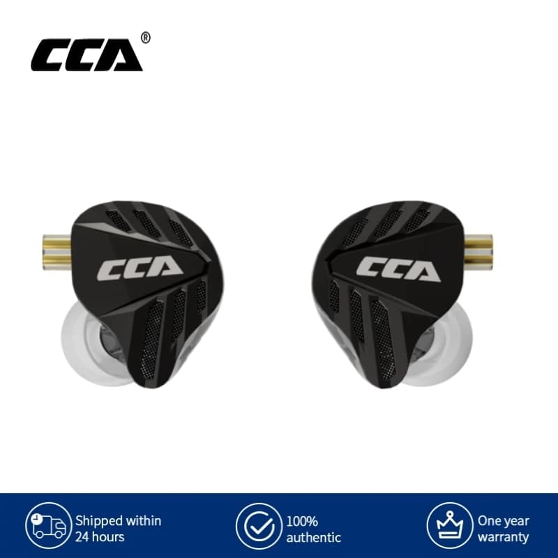 Auricolari CCA Falcon Hifi con Driver Dinamico 2DD, Cuffie Stereo con Bassi Potenti per Gaming, Cavo Staccabile a 2 Pin, Auricolari In-Ear