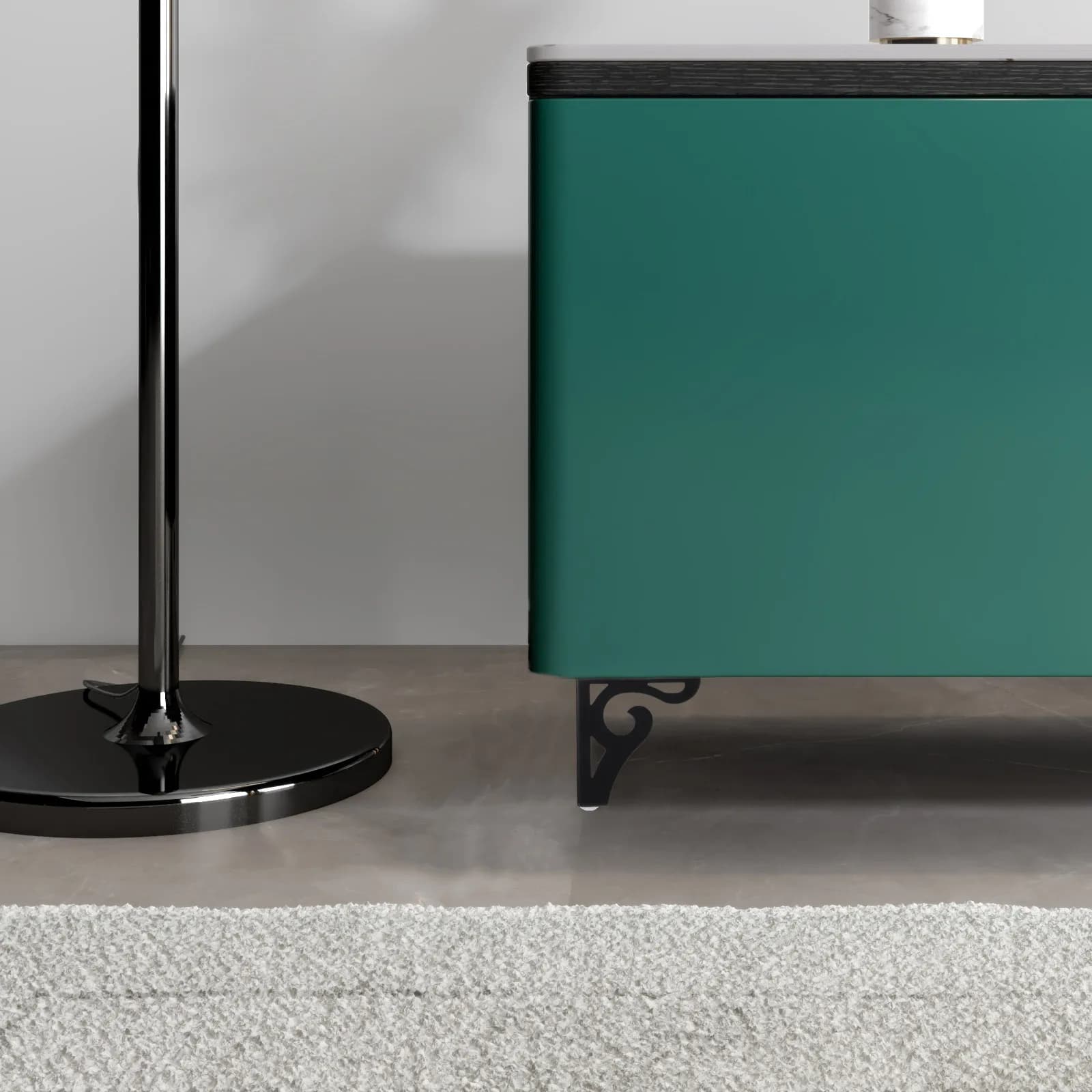4 Pezzi Gambe per Mobili in Ferro, Piedi di Supporto per Divano con Design Traforato, Robuste Gambe di Ricambio per Mobili, per Tavoli TV, Divani e Sedie