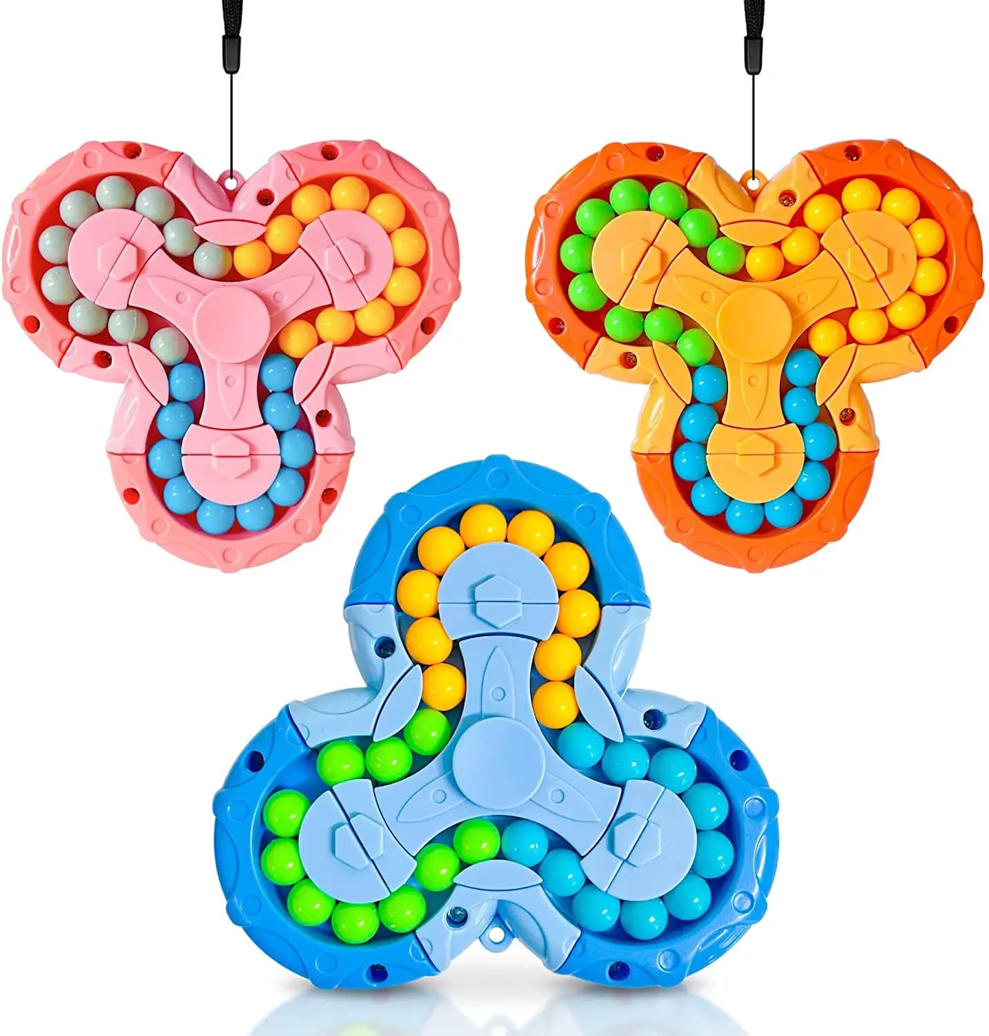 Rotante Fagiolo Magico Agitarsi Giocattolo Spinner a Mano Ufficio Sollievo dallo stress Ansia Decompressione Puzzle Cubo Perline Educative Bambini Adulti