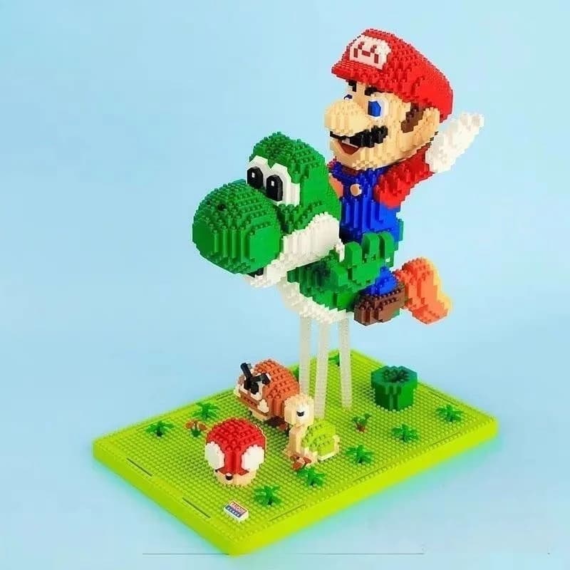 Mini blocchi da costruzione con personaggi dei cartoni animati, divertenti mattoncini architettonici da collezione, giocattoli educativi per bambini