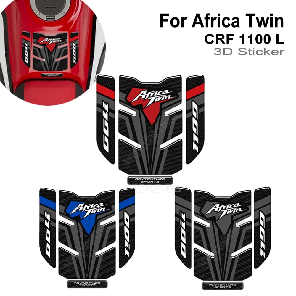 For Honda Africa Twin CRF1100L CRF1100 CRF 1100 L Adventure Moto Adhesive Tank Relief Oil Fuel Kit Ginocchio Protector Decal