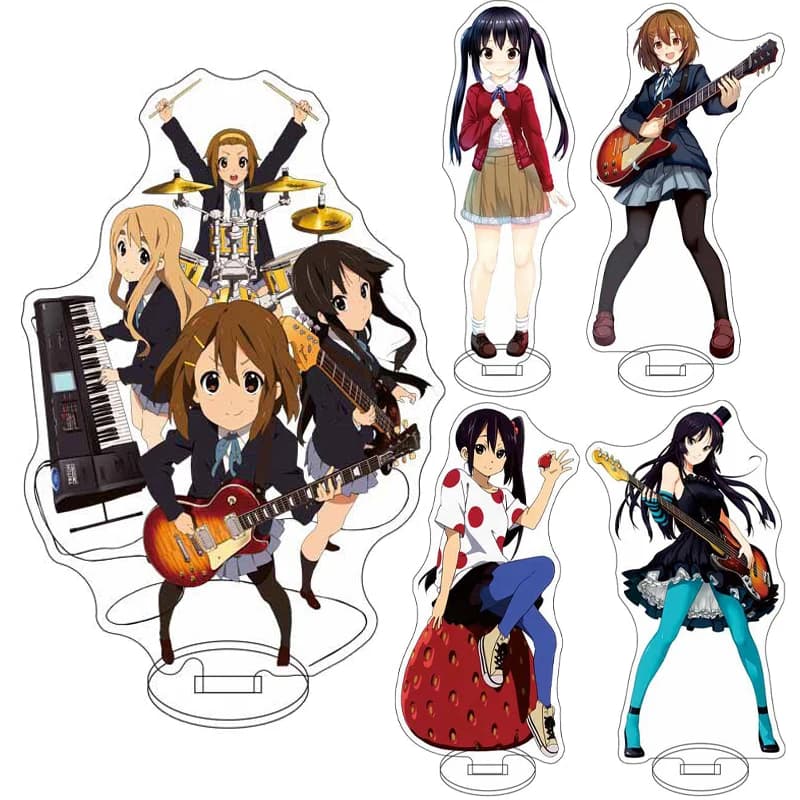 16CM Anime ‌K-ON!‌ Figure ‌Akiyama Mio Hirasawa Yui Kotobuki Tsumugi Nakano Azusa Hirasawa Ui Acrylic Stand Cos Ornaments Gifts