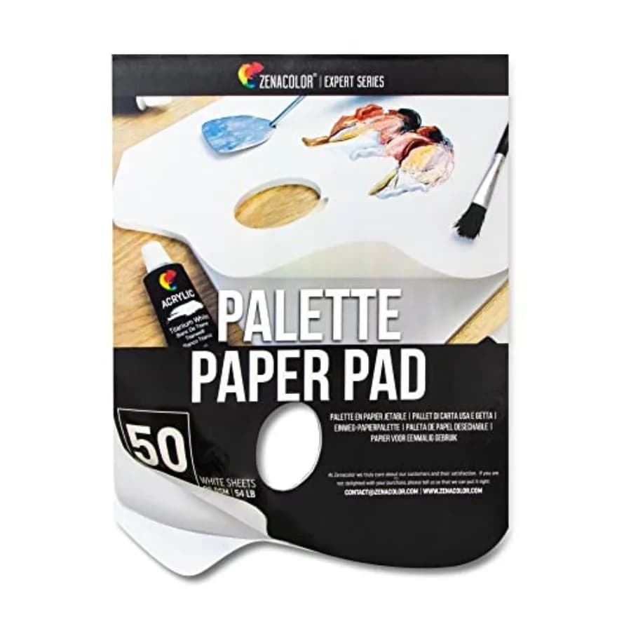 - Paper Palette Pad - 50 Removable and Disposable Sheets for Painters - 80gsm, 24lb - Paint Mixing Palette for All Paints Oil,