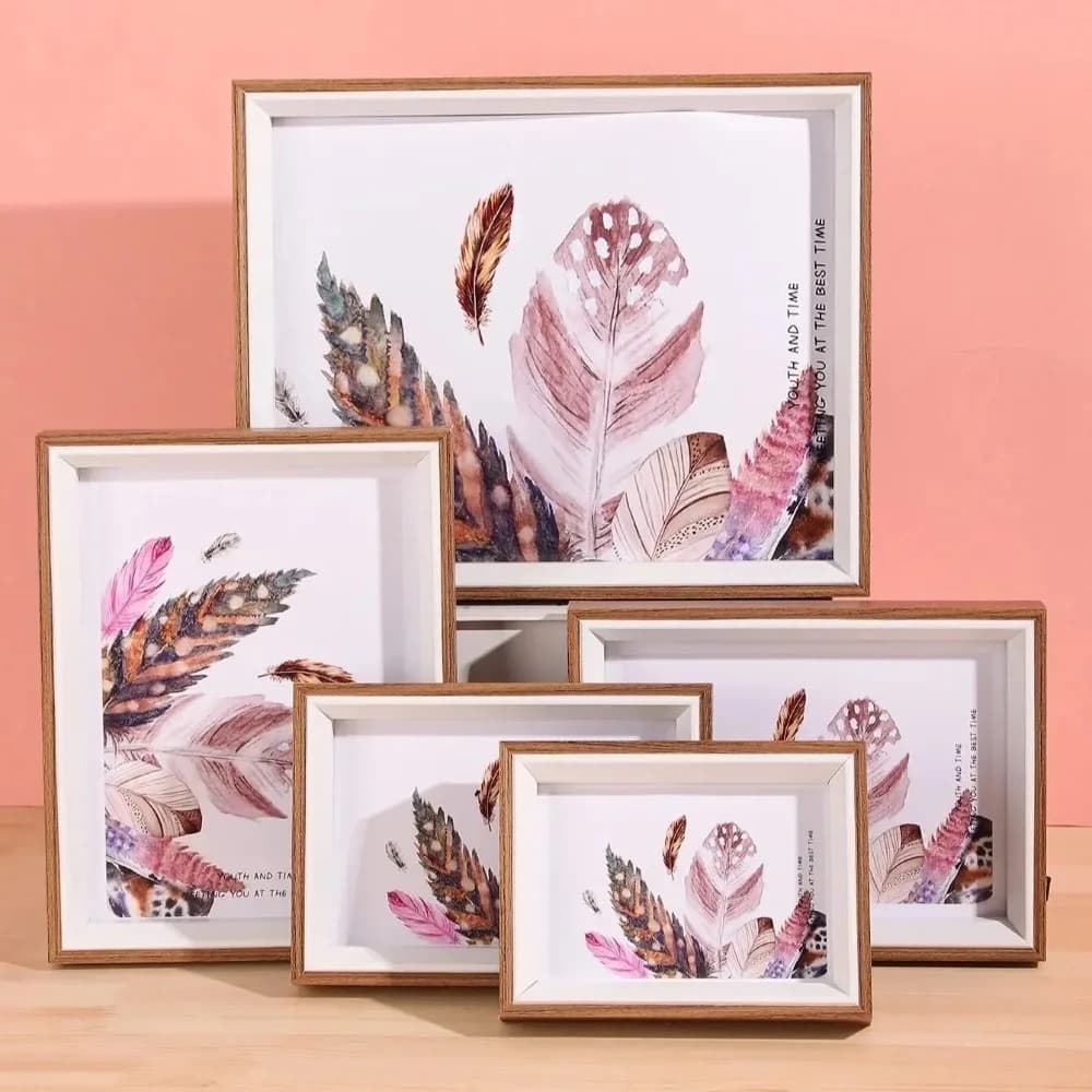 1 Pcs Wooden Photo Frame For Wall Hanging Wood Picture Frame Stand For Pictures Photo Decor Commemorative Gift Home Decor