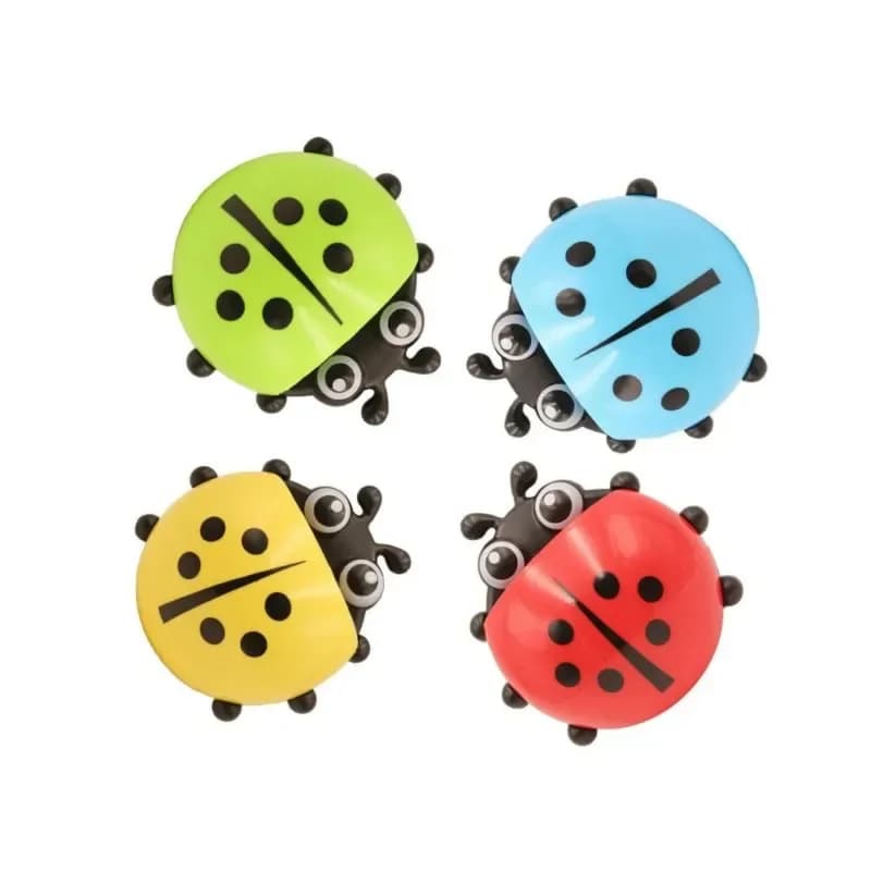 Porta spazzolino coccinella Aspirazione Coccinella Dentifricio Ventosa da parete Set da bagno Articoli per la casa Accessori per il bagno 2025