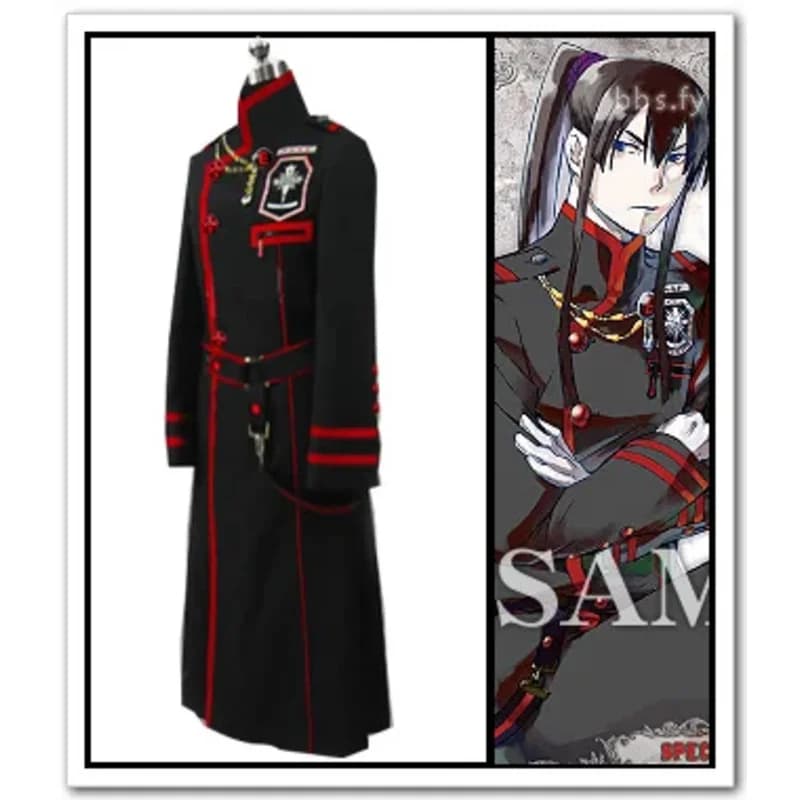 Yuu Kanda Giacca Lunga Uniforme Anime Costume Cosplay 110