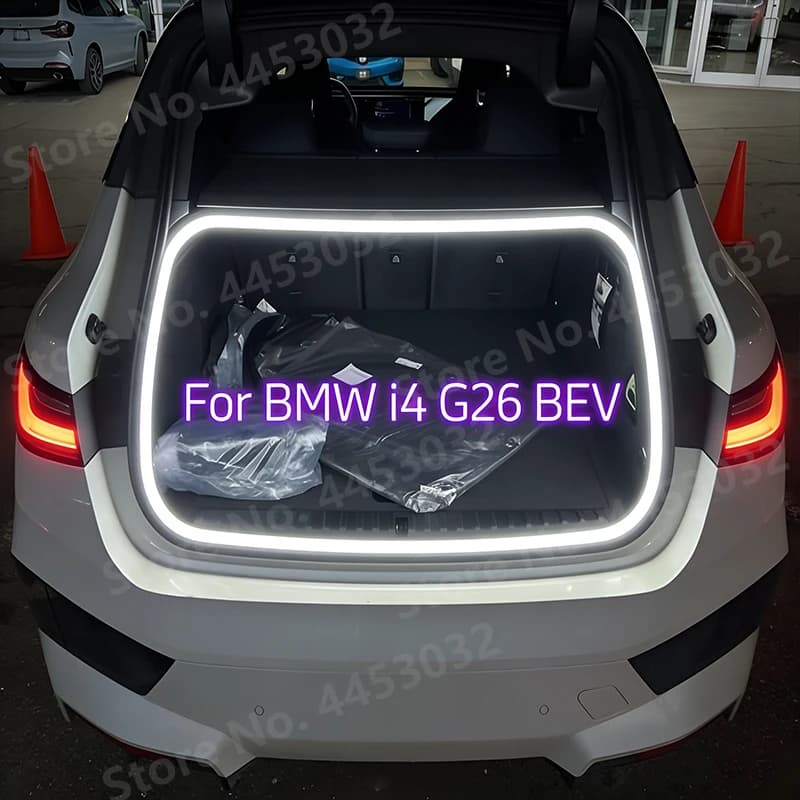 Car Trunk Seal Edge LED Strip For BMW i4 G26 BEV Flexible Light Strip Waterproof Decoration Lighting Easy Installation 4M 12V