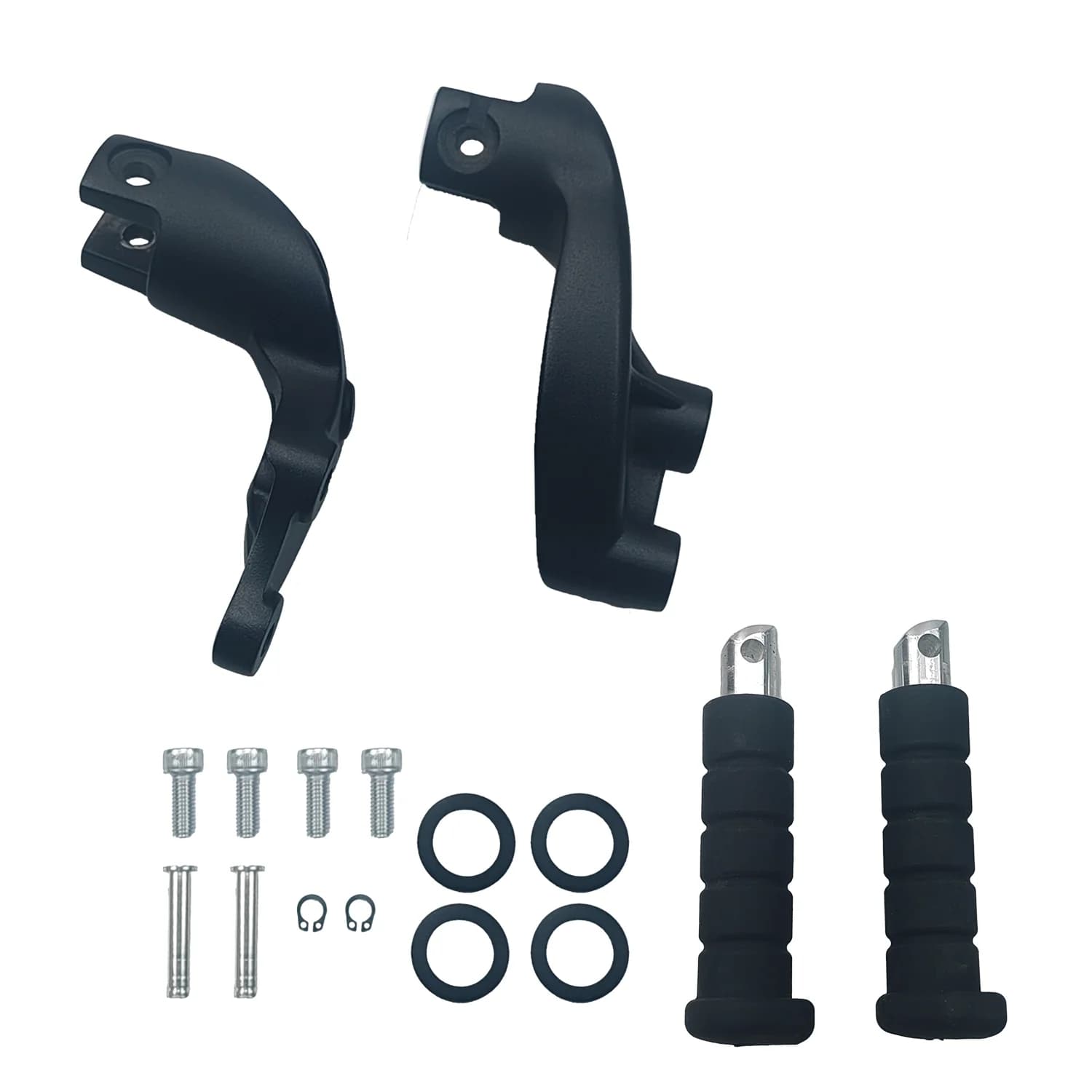 Pedane Poggiapiedi Posteriori Nere per Passeggero Moto Indian Scout 2015-2021 ABS Bobber Twenty/ Bobber Twenty ABS Sixty