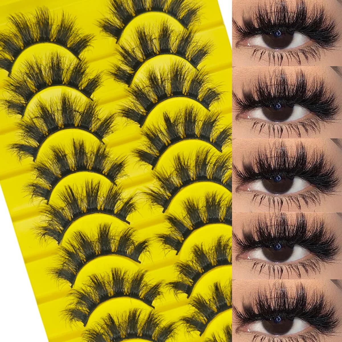 10 pairs of soft fake eyelashes 8D soft curved heads thick curls super soft eyelashes from comfortable fairy