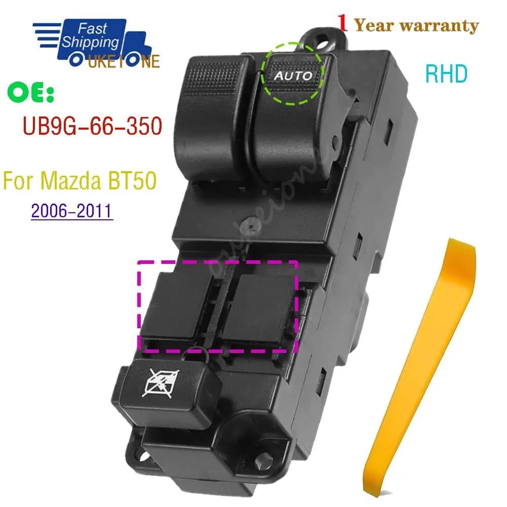 UB9G-66-350 Per Mazda BT50 2006 2007 2008 2009 2010 2011 Anteriore Destro Master Driver Lato Finestra Porta Interruttore di Alimentazione Accessori Auto