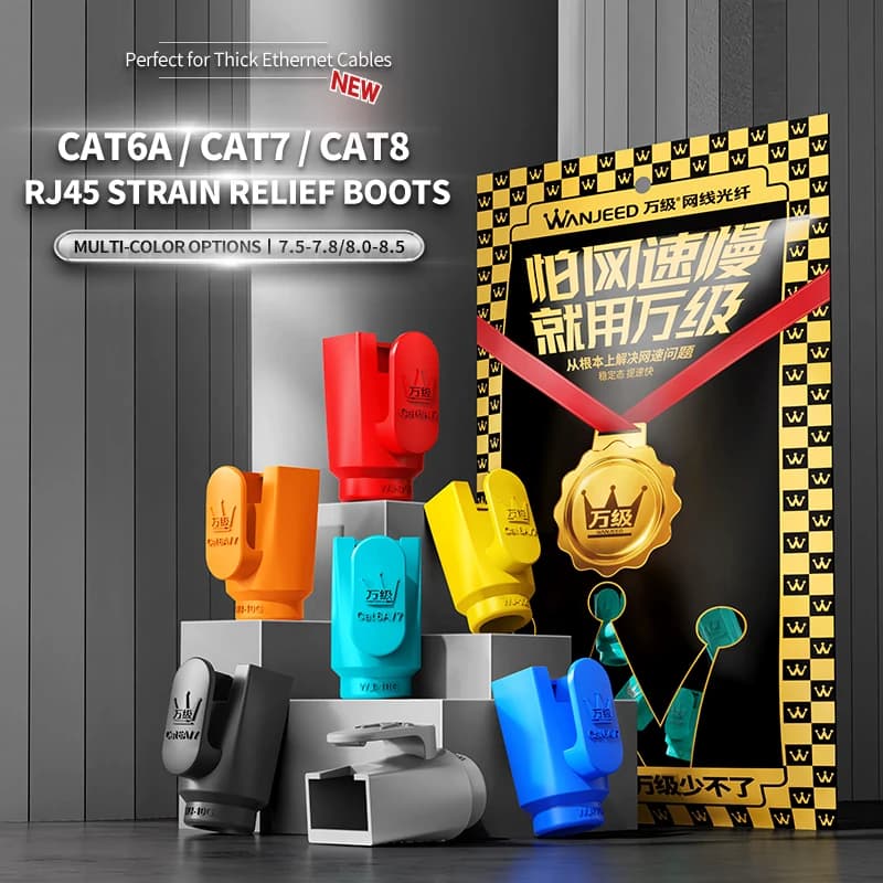 WANJEED 30/50/100 Pezzi Coperture per Connettori RJ45 Cat6A Cat7 Cat8, Tappi per Connettori Ethernet di Rete