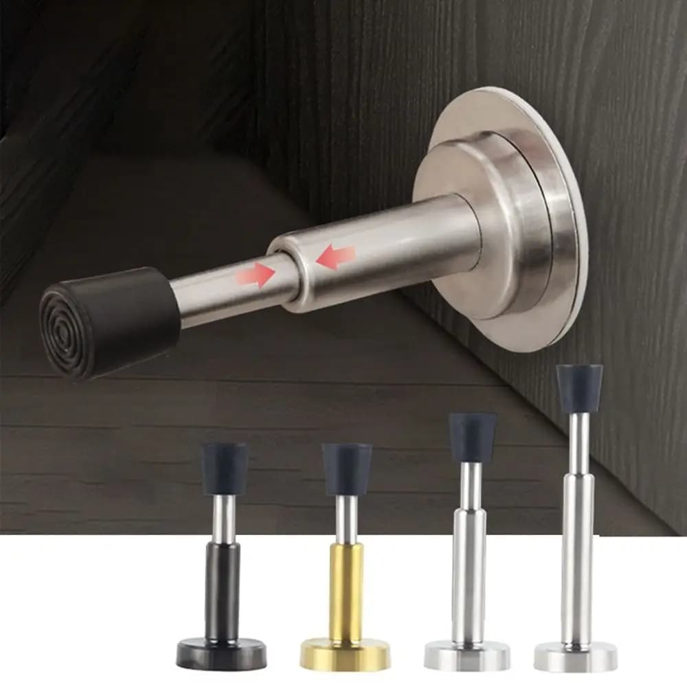 Durable Wall Protectors Door Stopper Anti Collision Hydraulic Buffer Floor Holder Home Hardware Stainless Steel Doorstop Home