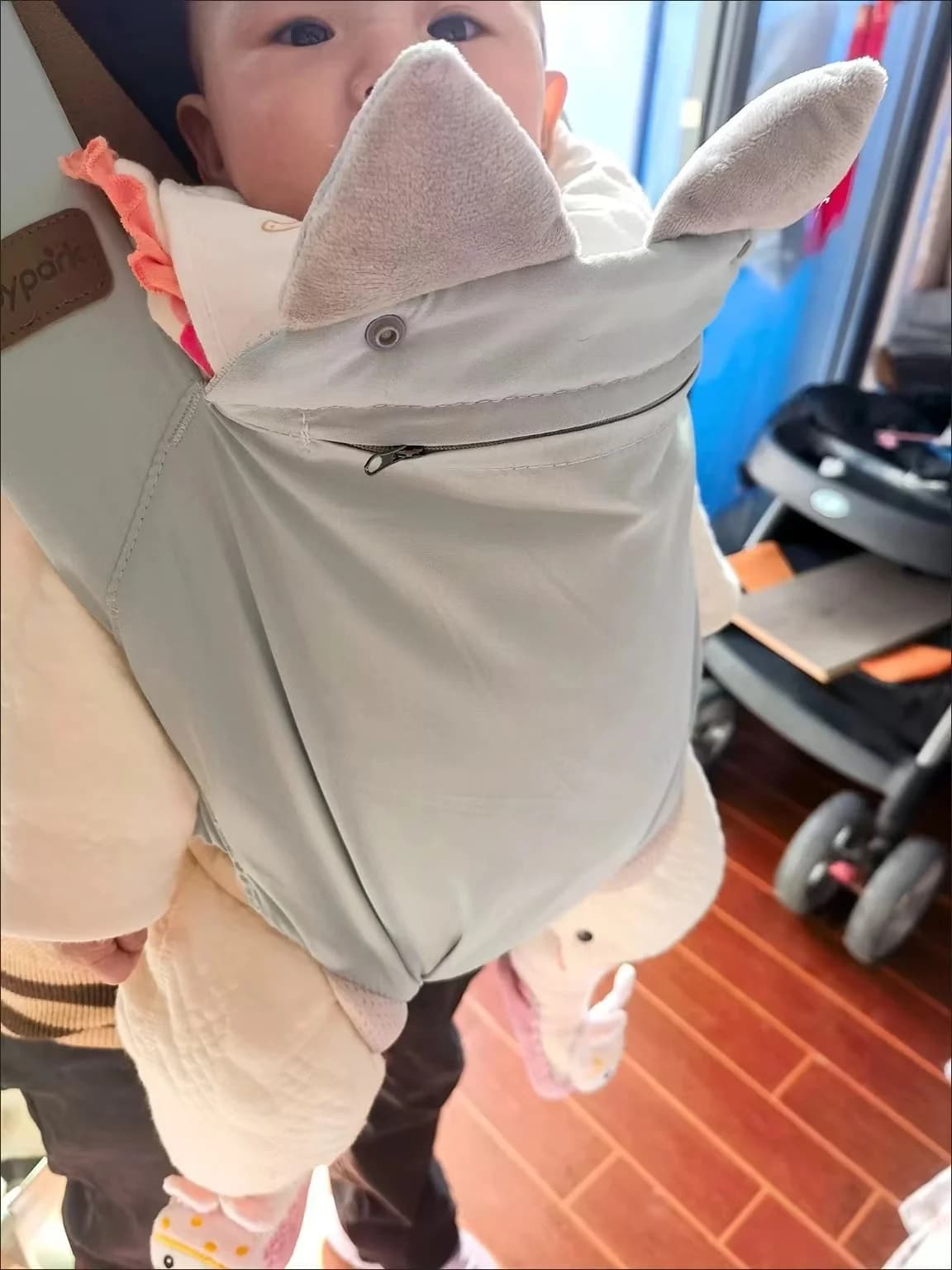Marsupio per un facile utilizzo davanti e dietro, abbraccio doppia spalla davanti e dietro, abbraccio multifunzionale per la schiena e l'auto per bambini